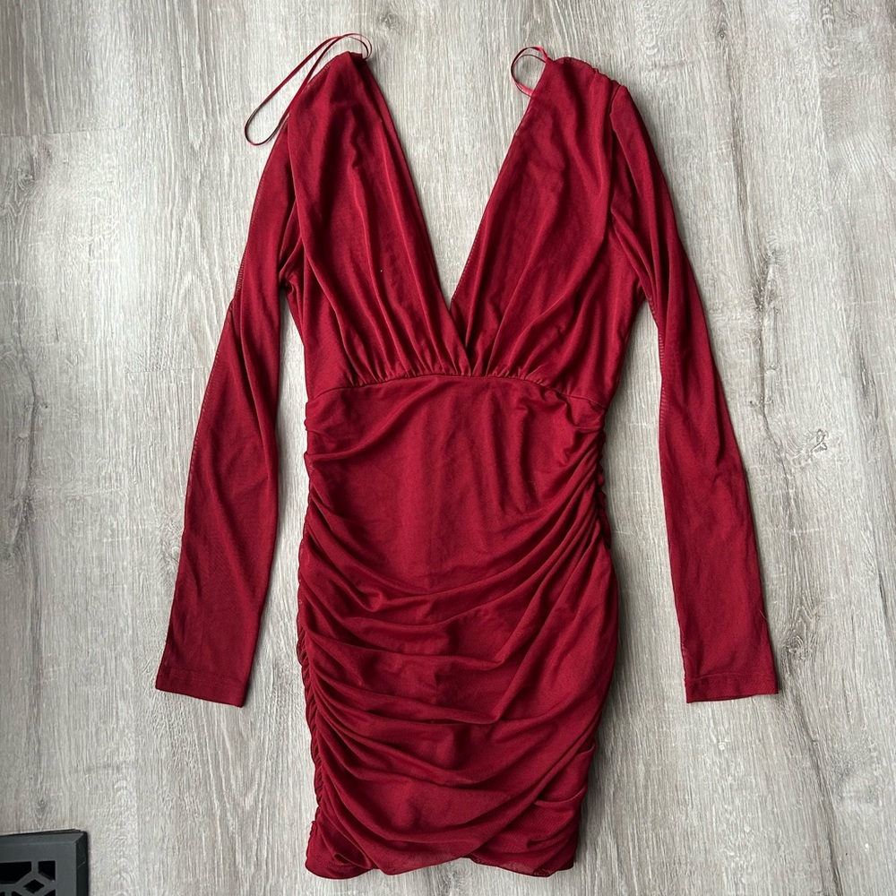Lush fashion lounge red dress size medium
